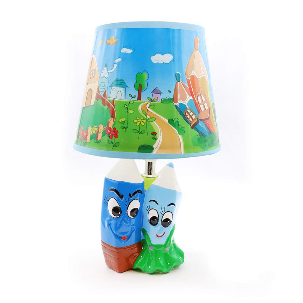 Green and Blue Pencil Lamp