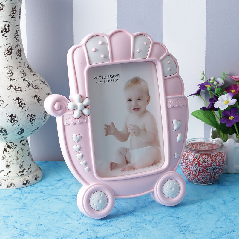 Baby Carriage Photo Frame - Pink