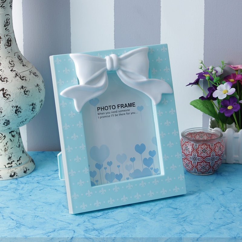 Cute Bow Photo Frame - Blue