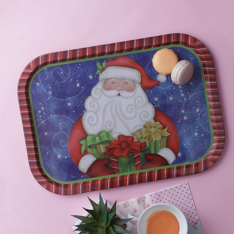 Blue Santa Tray (Set of 2)