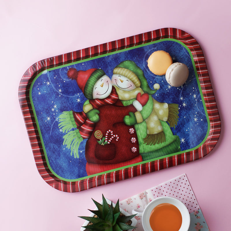 Santa and Snowman Tray (Set of 2)